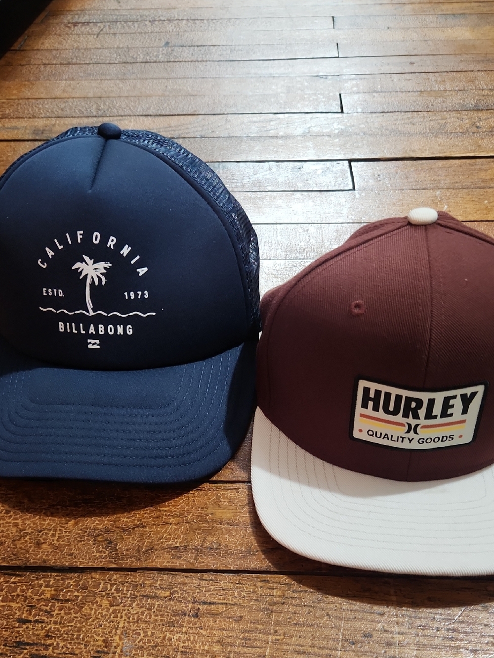 Hurley Maroon and White Snapback Hat